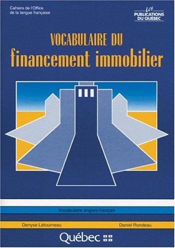 Vocabulaire du financement immobilier
