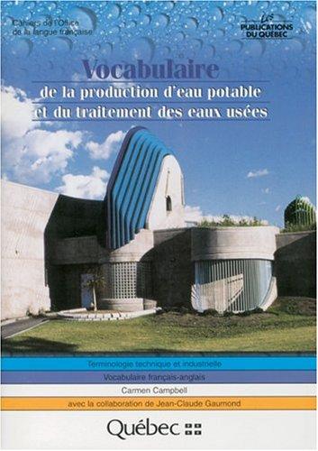 Vocabulaire de la production d'eau potable et du traitement des eaux usées