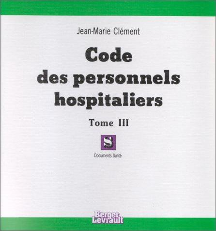 Code des personnels hospitaliers by France cover