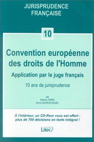 Convention européenne des droits de l'homme by Martine Fabre cover