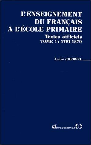 L'Enseignement du français à l'école primaire