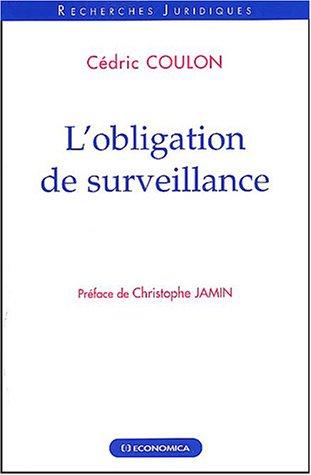 L' obligation de surveillance by Cédric Coulon cover