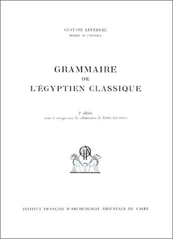 Grammaire de l'égyptien classique