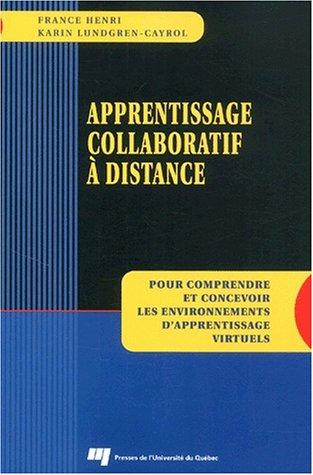 Apprentissage collaboratif à distance by France Henri cover