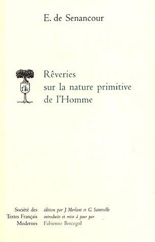 Rêveries sur la nature primitive de l'homme by Etienne Pivert de Senancour cover
