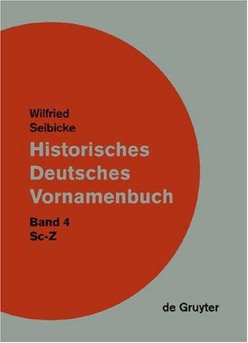 Historisches Deutsches Vornamenbuch by Wilfried Seibicke cover