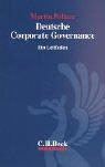 Deutsche Corporate Governance by Martin Peltzer cover