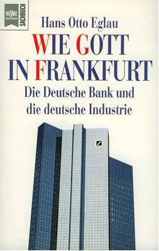 Wie Gott in Frankfurt by Hans Otto Eglau cover