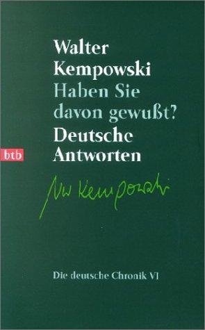 Haben Sie davon gewußt? Deutsche Antworten by Walter Kempowski cover