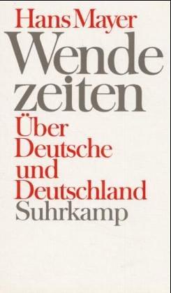 Wendezeiten by Hans Mayer cover