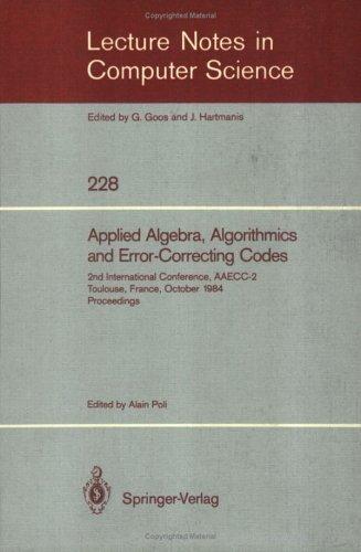 Applied Algebra, Algorithmics and Error-Correcting Codes