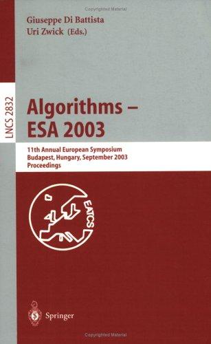 Algorithms--ESA 2003