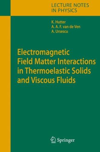 Electromagnetic field matter interactions in thermoelastic solids and viscous fluids