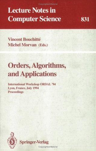 Orders, algorithms, and applications