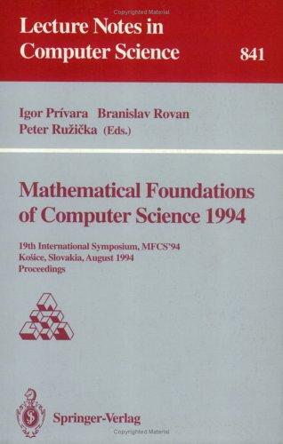 Mathematical Foundations of Computer Science 1994