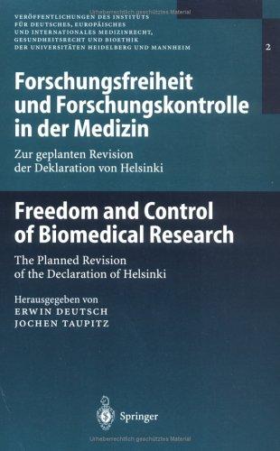 Forschungsfreiheit und Forschungskontrolle in der Medizin by Erwin Deutsch, Jochen Taupitz cover