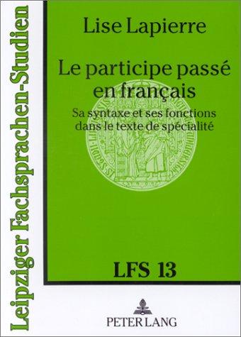 Le participe passé en français by Lise Lapierre cover