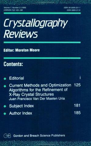 Current Methods and Optimization Algorithms for the Refinement of X-Ray Crystal Structures