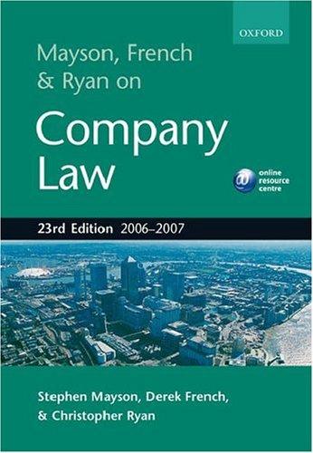Mayson, French & Ryan on company law