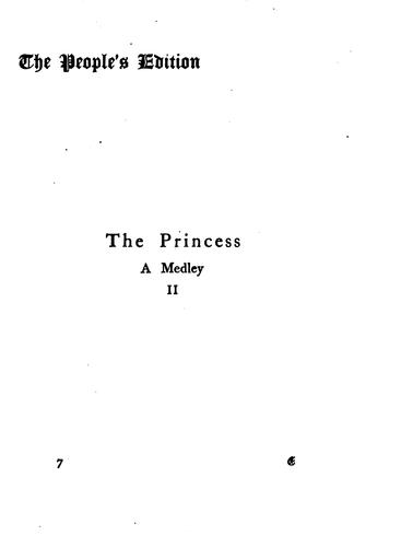 Tennyson's The princess