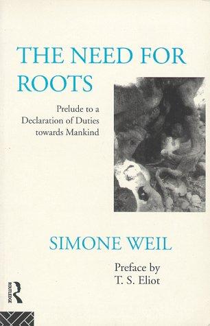 L'enracinement by Simone Weil cover