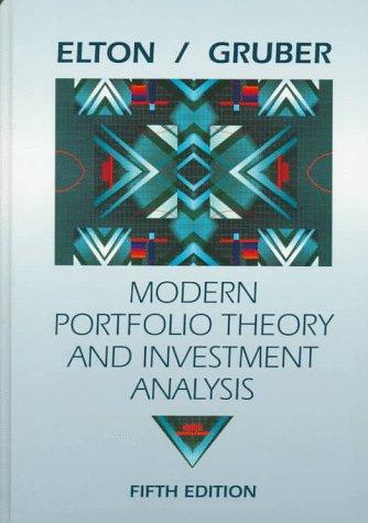 Modern portfolio theory and investment analysis