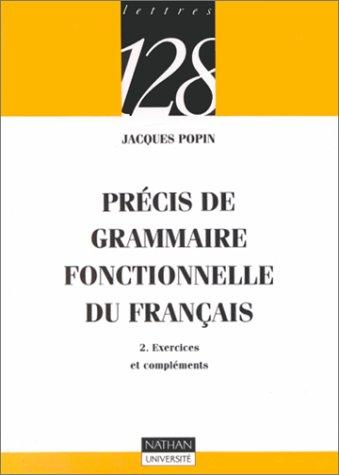 Précis de grammaire fonctionnelle du français by Jacques Popin, 128 cover