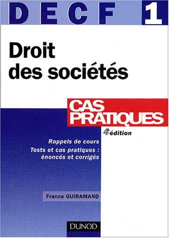 Droit des sociétés, DECF numéro 1 by France Guiramand cover