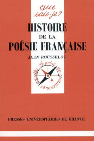 Historie De La Poesie Francais by Rousselot cover