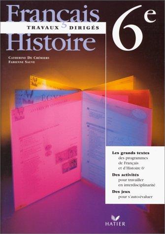 Histoire français sixième td by Sauve+Cremiers cover