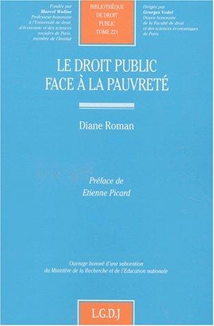 Le droit public face à la pauvreté by Diane Roman cover