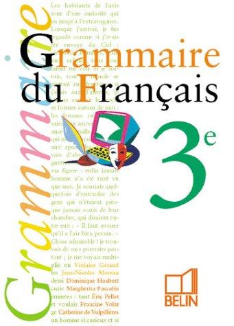 Grammaire du français, 3e