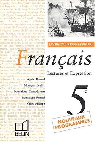 Français, 5e, 1997, professeur by Renard cover