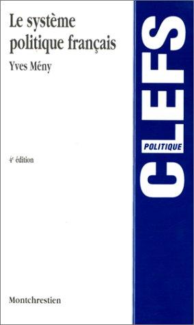 Le système politique français, 4e édition, 1999 by Meny cover