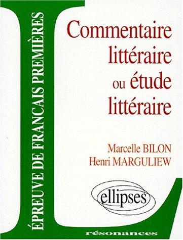 Commentaire littéraire ou étude littéraire by Henri Marguliew, Marguliew, Bilon cover
