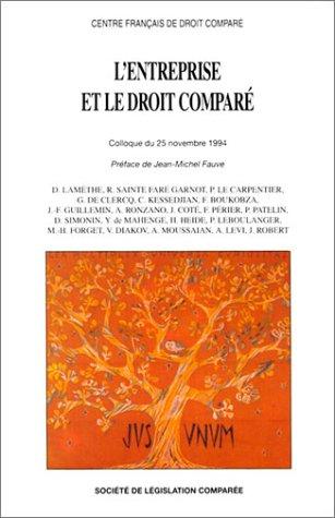 L'entreprise et le droit compare by Centre francais de droit compare cover