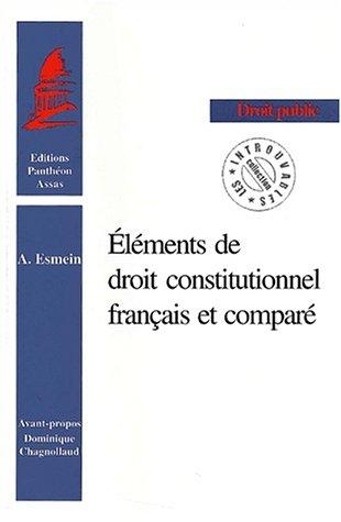 Elements de droit constitutionnel français et compare by A. Esmein cover