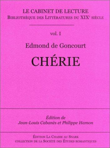 Chérie by Edmond de Goncourt cover