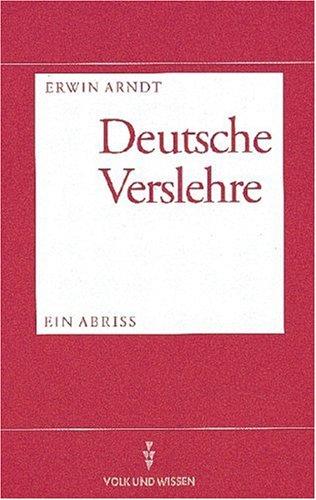 Deutsche Verslehre by Erwin Arndt cover