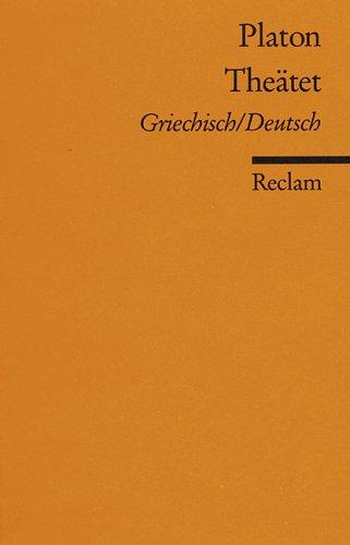 Theätet. Zweisprachige Ausgabe. Griechisch / Deutsch by Πλάτων cover