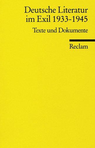 Deutsche Literatur Im Exil 1933-1945 by Michael Winkler cover