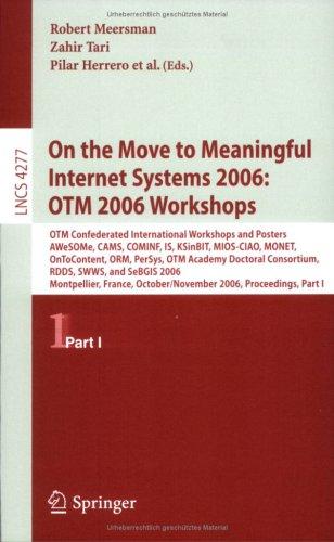 On the move to meaningful internet systems 2006: OTM 2006 workshops