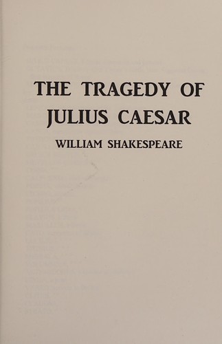 The tragedy of Julius Caesar