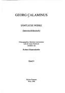 Sämtliche Werke (lateinisch/deutsch) by Georg Calaminus cover