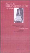 Deutsche Literaturwissenschaft 1945-1965 by Petra Boden, Rainer Rosenberg cover