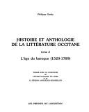 Histoire et anthologie de la littérature occitane by  cover