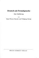 Deutsch als Fremdsprache by Hans-Werner Huneke cover