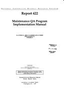 Maintenance QA program implementation manual