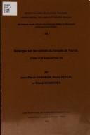 Mélanges sur les variétés du français de France, d'hier et d'aujourd'hui by Jean-Pierre Chambon cover