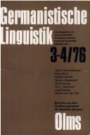 Berichte aus dem Forschungsinstitut für deutsche Sprache by Hans Friebertshäuser cover